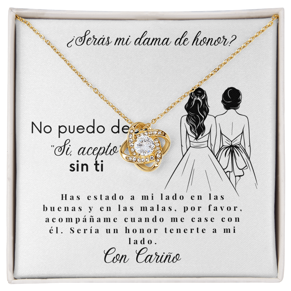 ¿Serás mi dama de honor? | Collar de propuesta de dama de honor con tarjeta de mensaje | Regalos de boda