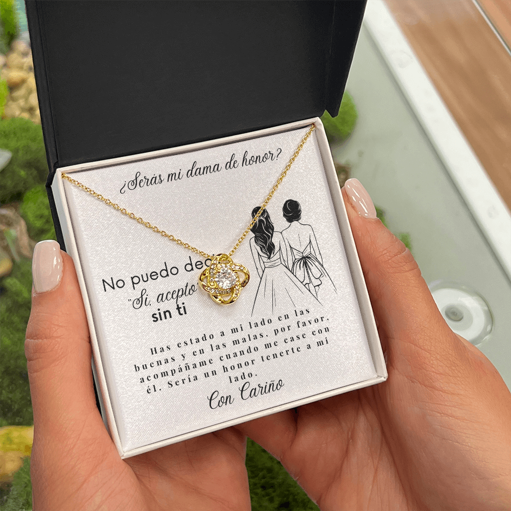 ¿Serás mi dama de honor? | Collar de propuesta de dama de honor con tarjeta de mensaje | Regalos de boda
