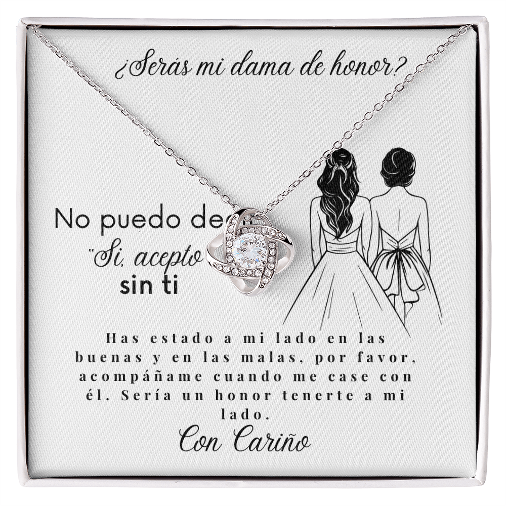¿Serás mi dama de honor? | Collar de propuesta de dama de honor con tarjeta de mensaje | Regalos de boda