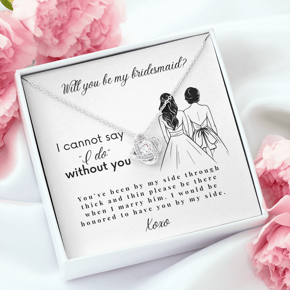 Will You Be My Bridesmaid, Bridesmaid Proposal Necklace with Message Card, Wedding Gifts
