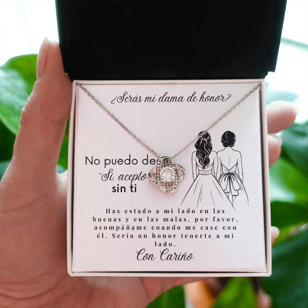 ¿Serás mi dama de honor? | Collar de propuesta de dama de honor con tarjeta de mensaje | Regalos de boda