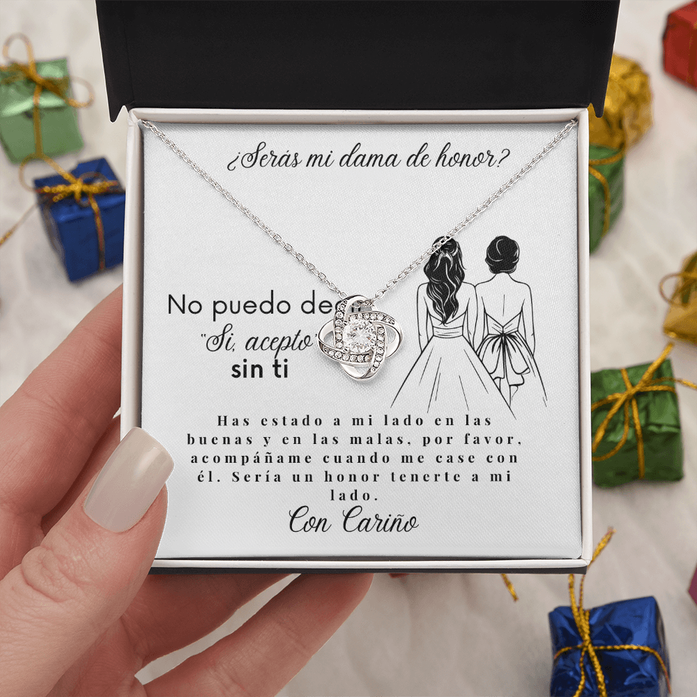 ¿Serás mi dama de honor? | Collar de propuesta de dama de honor con tarjeta de mensaje | Regalos de boda