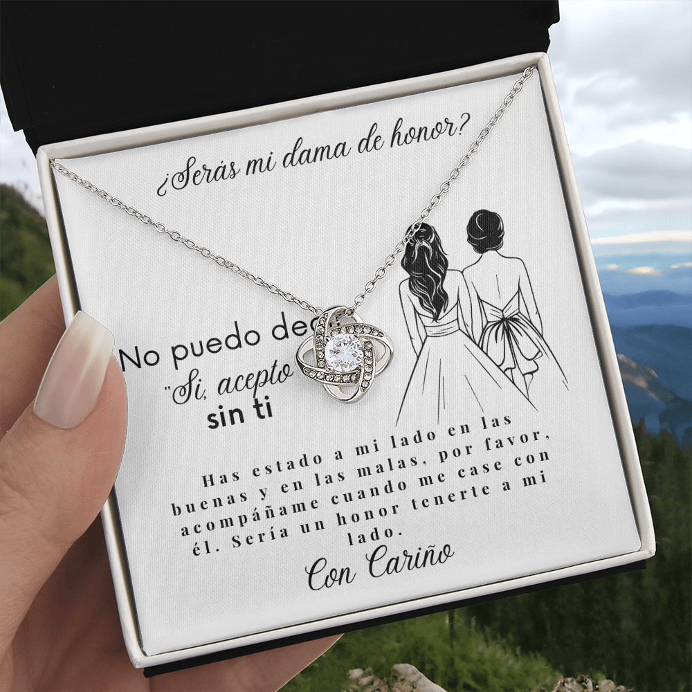 ¿Serás mi dama de honor? | Collar de propuesta de dama de honor con tarjeta de mensaje | Regalos de boda