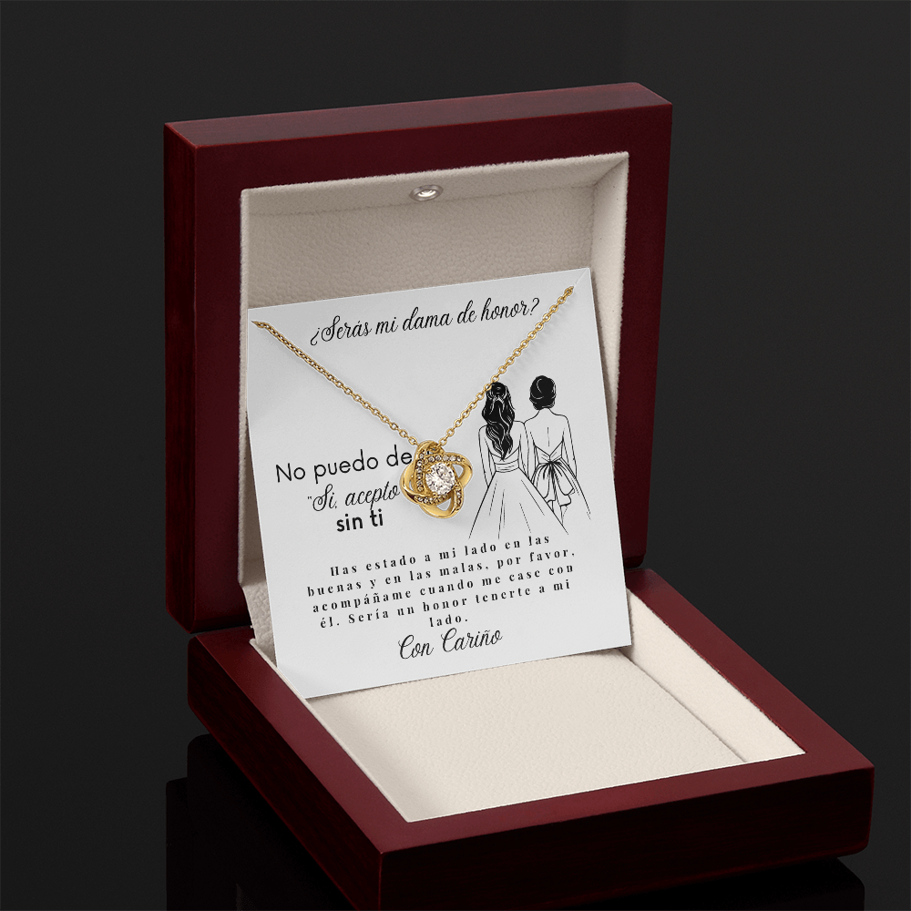 ¿Serás mi dama de honor? | Collar de propuesta de dama de honor con tarjeta de mensaje | Regalos de boda
