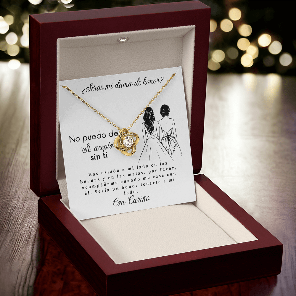 ¿Serás mi dama de honor? | Collar de propuesta de dama de honor con tarjeta de mensaje | Regalos de boda