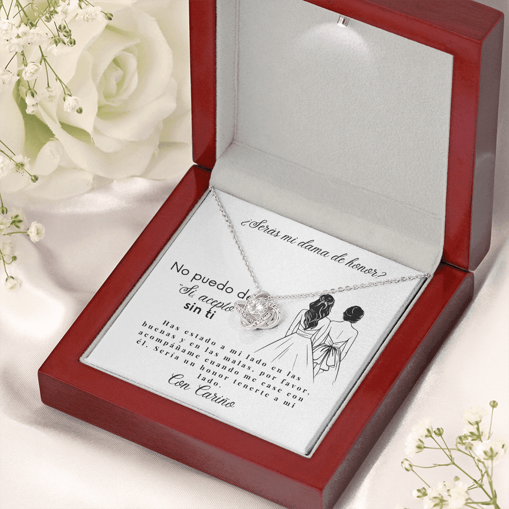 ¿Serás mi dama de honor? | Collar de propuesta de dama de honor con tarjeta de mensaje | Regalos de boda