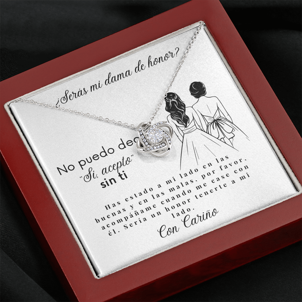 ¿Serás mi dama de honor? | Collar de propuesta de dama de honor con tarjeta de mensaje | Regalos de boda