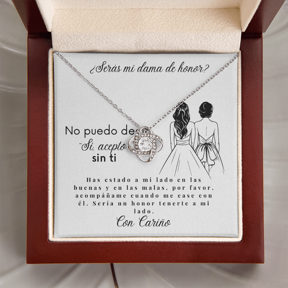 ¿Serás mi dama de honor? | Collar de propuesta de dama de honor con tarjeta de mensaje | Regalos de boda