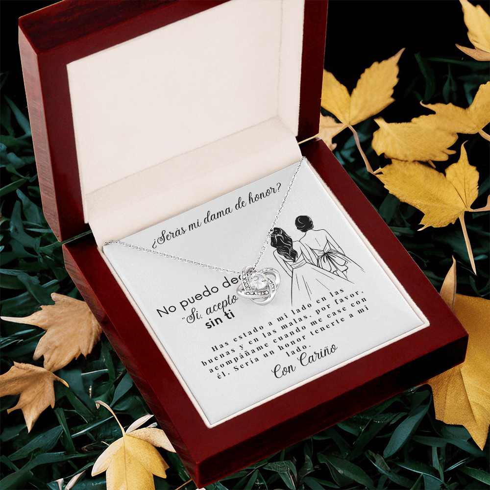 ¿Serás mi dama de honor? | Collar de propuesta de dama de honor con tarjeta de mensaje | Regalos de boda