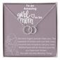 GIRL MOM Gift for Friend • Gift for First Time Mom • Pregnancy Gift for Best Friend • Gift for Mom to Be Necklace