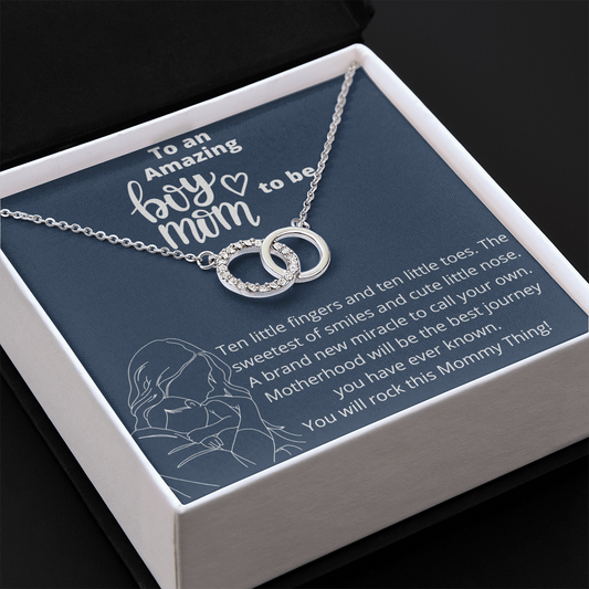 BOY MOM Gift for Friend • Gift for First Time Mom • Pregnancy Gift for Best Friend • Gift for Mom to Be Necklace