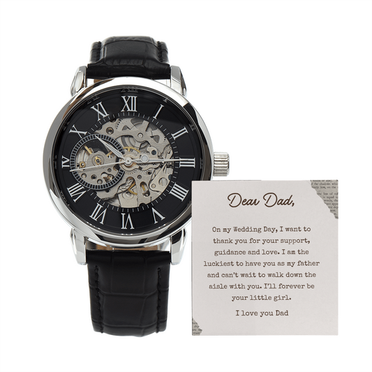 Dear DAD Watch Personalized Gift for your Dad from daughter on your wedding day |Wedding Day Dad’s Little Girl