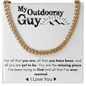 To My Outdoorsy Guy Necklace| Personalized Gift to HIm from Wife or Girlfriend|Birthday, Anniverary Christmas GIft