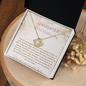 Daughter Necklace On her Wedding Day| Personalized Gift for Daughter from Mom| Wedding Day Gift