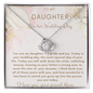 Daughter Necklace On her Wedding Day| Personalized Gift for Daughter from Mom| Wedding Day Gift
