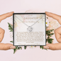 Daughter Necklace On her Wedding Day| Personalized Gift for Daughter from Mom| Wedding Day Gift