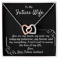 To my future Wife Necklace|Gift to Bride From Groom| Wedding Day Gift