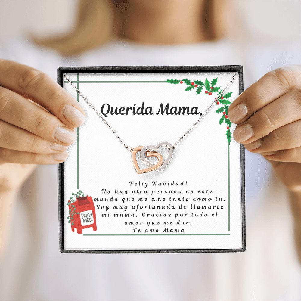 Regalos para Mama - Personalized necklace spanish - Letter to Mom with Heart Necklace - Mom Gifts from Daughter or Son in spanish, Daughter or Son regalo, Mama navidad regalo en español