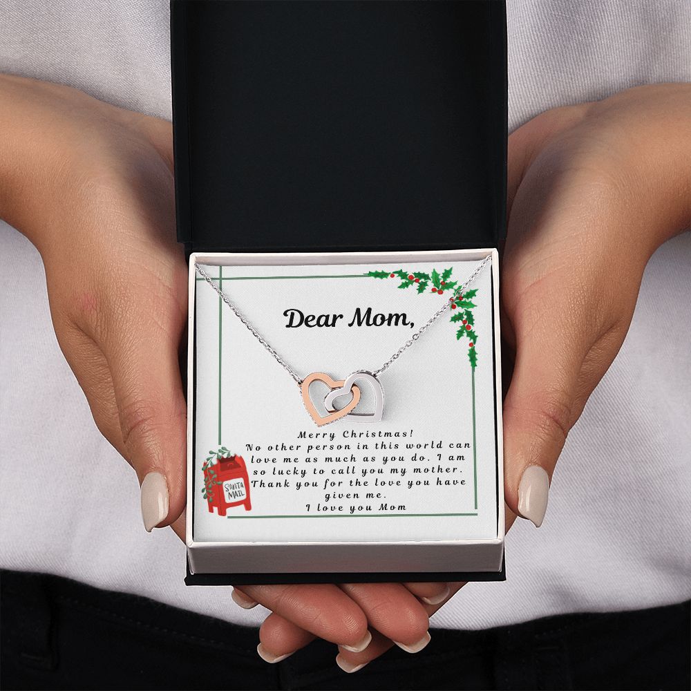 Gifts for Mom - Personalized necklace - Letter to Mom with Heart Necklace - Mom Gifts from Daughter or Son, Daughter or Son - Christmas, Mom Xmas Gift
