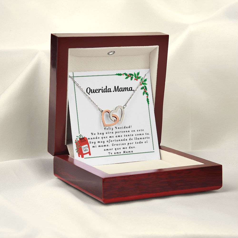 Regalos para Mama - Personalized necklace spanish - Letter to Mom with Heart Necklace - Mom Gifts from Daughter or Son in spanish, Daughter or Son regalo, Mama navidad regalo en español