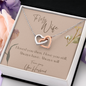 To My Wife Happy Anniversary Cubic Zirconia Necklace, Wedding Anniversary Gifts Necklace for Wife, Gifts from Husband, Happy Anniversary
