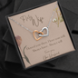 To My Wife Happy Anniversary Cubic Zirconia Necklace, Wedding Anniversary Gifts Necklace for Wife, Gifts from Husband, Happy Anniversary