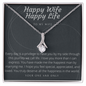 Happy Wife Happy Life, To My Wife Necklace, Anniversary Gift For Wife, Gift For Wife, Wife Necklace, Wife Birthday Gift, Mothers Day Gift For Wife