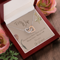 To My Wife Happy Anniversary Cubic Zirconia Necklace, Wedding Anniversary Gifts Necklace for Wife, Gifts from Husband, Happy Anniversary