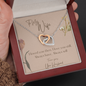 To My Wife Happy Anniversary Cubic Zirconia Necklace, Wedding Anniversary Gifts Necklace for Wife, Gifts from Husband, Happy Anniversary