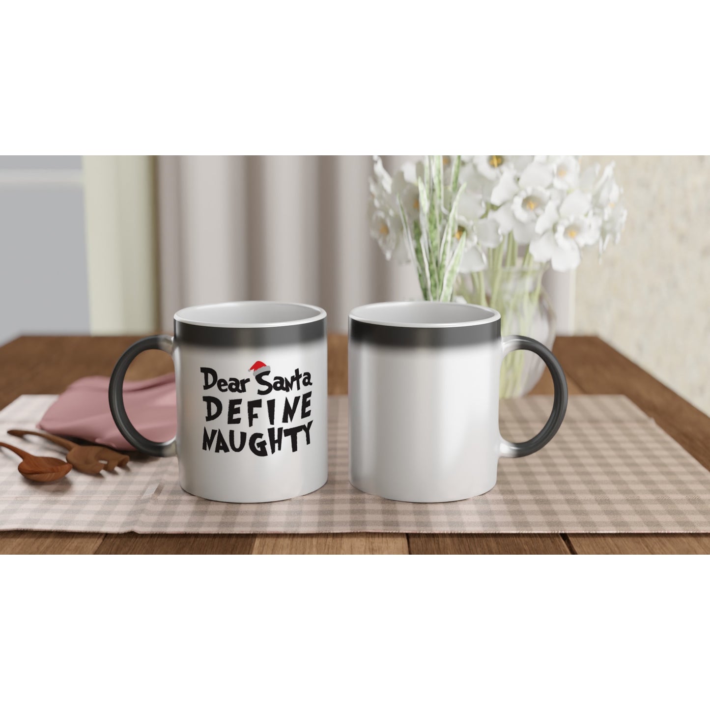 Dear Santa Mug, Magic Ceramic, Funny Christmas Mug, Xmas Holiday magic Ceramic Coffee Mug, Secret Santa Gift for Men or Women, Christmas Gift