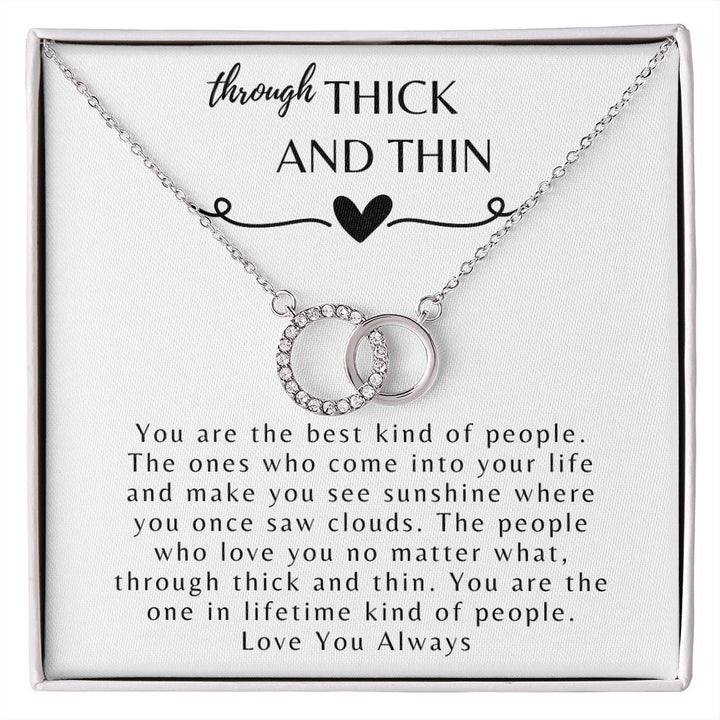 Through Thick and Thin Necklace Best Friend Gift BFF Gift of Friendship  Dual Bar Necklace - Etsy