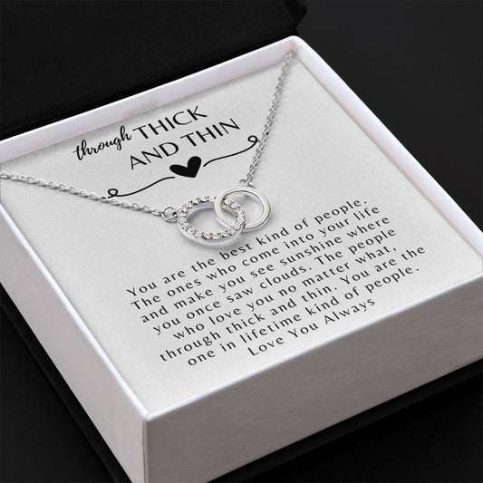 Heart Through Thick and Thin necklace, Friendship, Best Friend gift, tribe, Birthday Present, Christmas Present, Sisters, Bridesmaid, bff