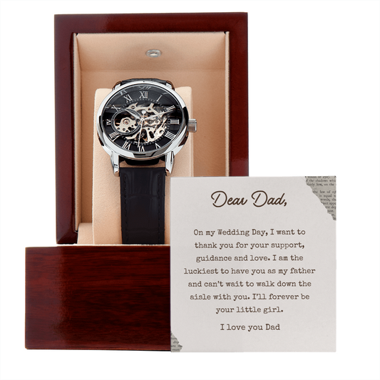 Dear DAD Watch Personalized Gift for your Dad from daughter on your wedding day  |Wedding Day Dad’s Little Girl