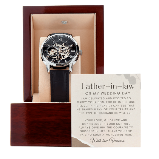 Gift for Future Father-in-Law on Wedding Day|Personalized Gift for Father-in-law from Bride|Wedding Day