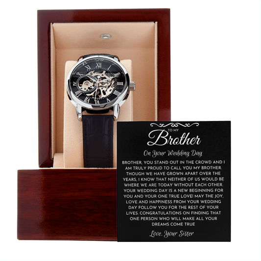Gift for Brother on his Wedding Day|Personalized Gift for Brother from Sister|Wedding Day Gift