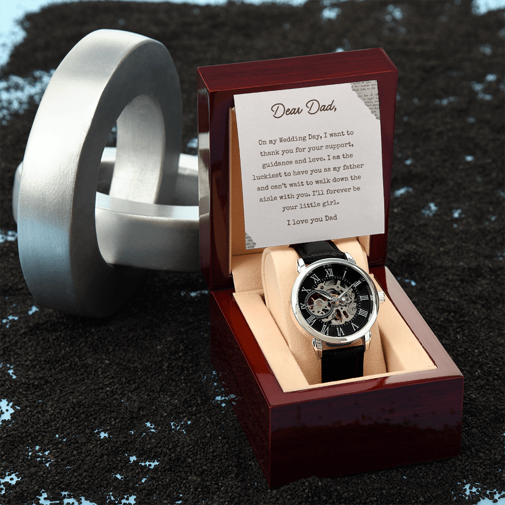 Dear DAD Watch Personalized Gift for your Dad from daughter on your we –  Elitegiftshop