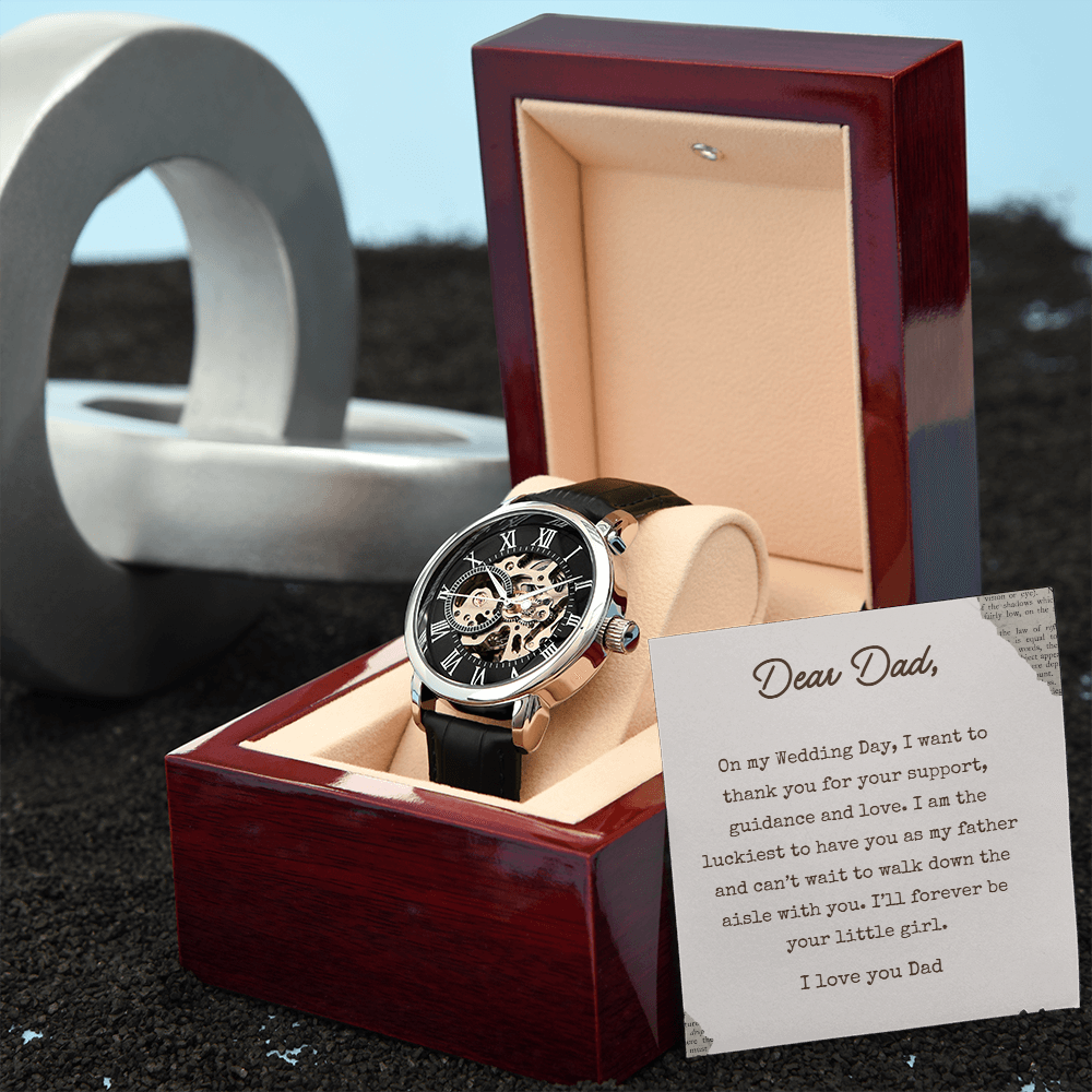 Dear DAD Watch Personalized Gift for your Dad from daughter on your wedding day  |Wedding Day Dad’s Little Girl
