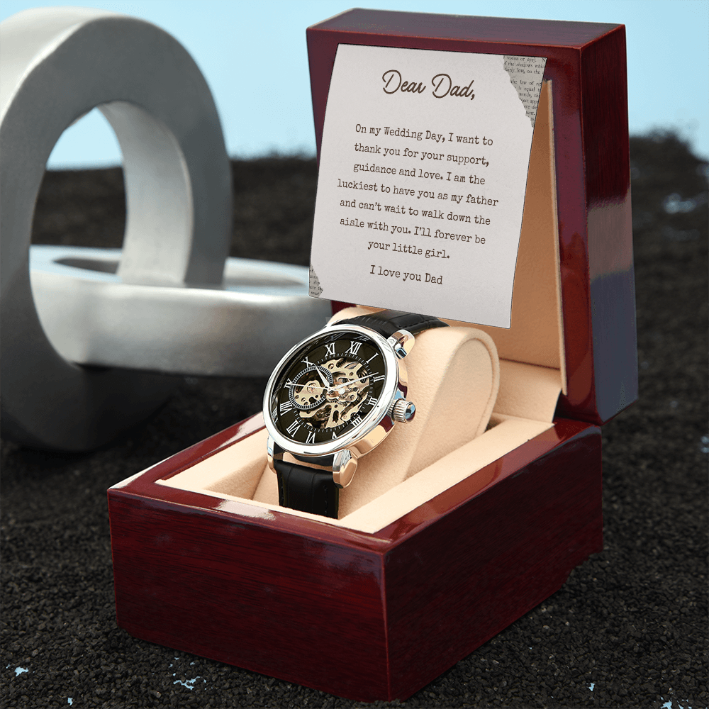 Dear DAD Watch Personalized Gift for your Dad from daughter on your wedding day  |Wedding Day Dad’s Little Girl