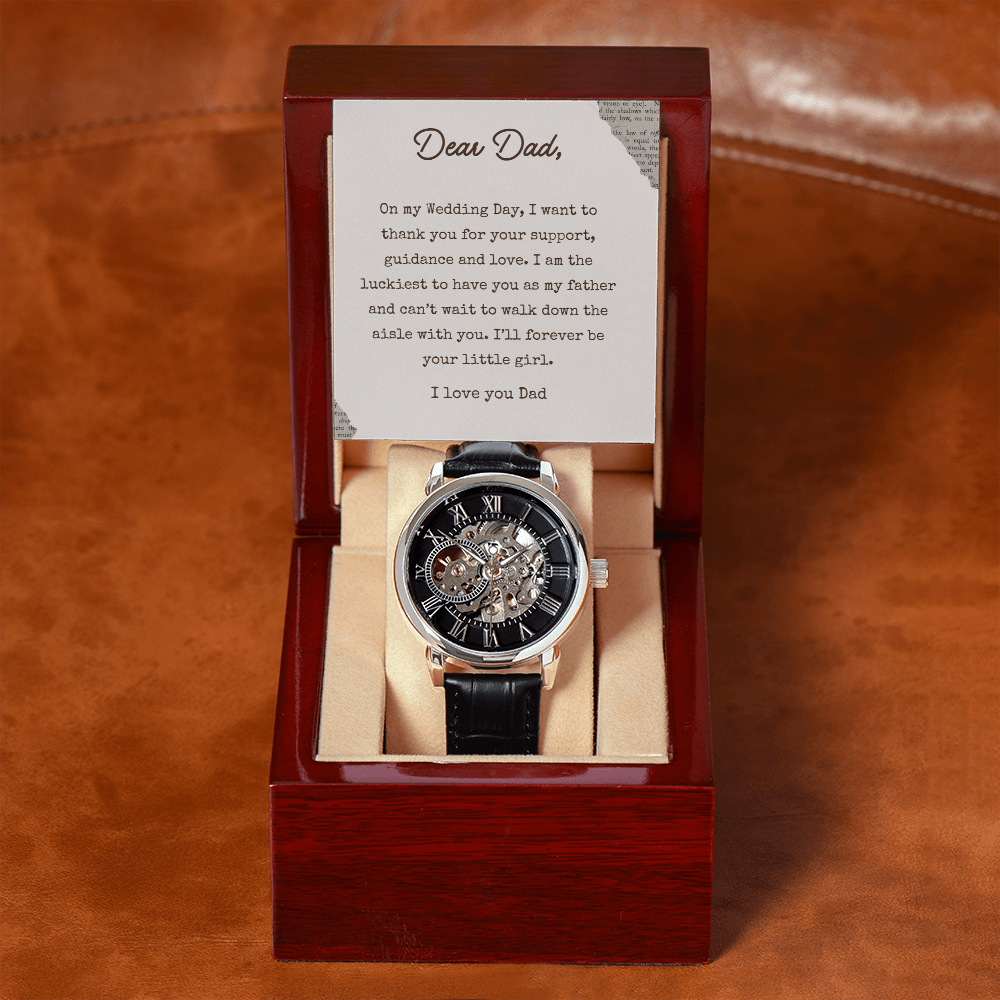 Dear DAD Watch Personalized Gift for your Dad from daughter on your wedding day  |Wedding Day Dad’s Little Girl
