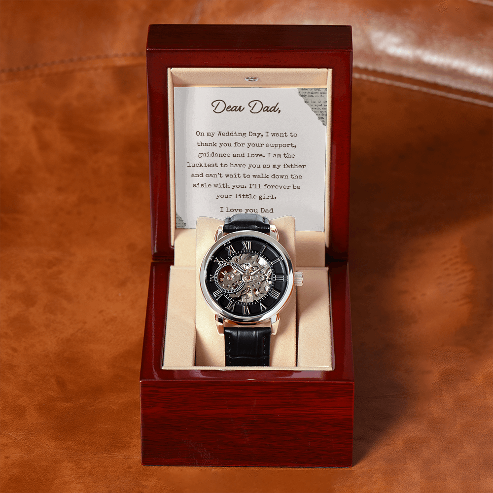 Dear DAD Watch Personalized Gift for your Dad from daughter on your wedding day  |Wedding Day Dad’s Little Girl