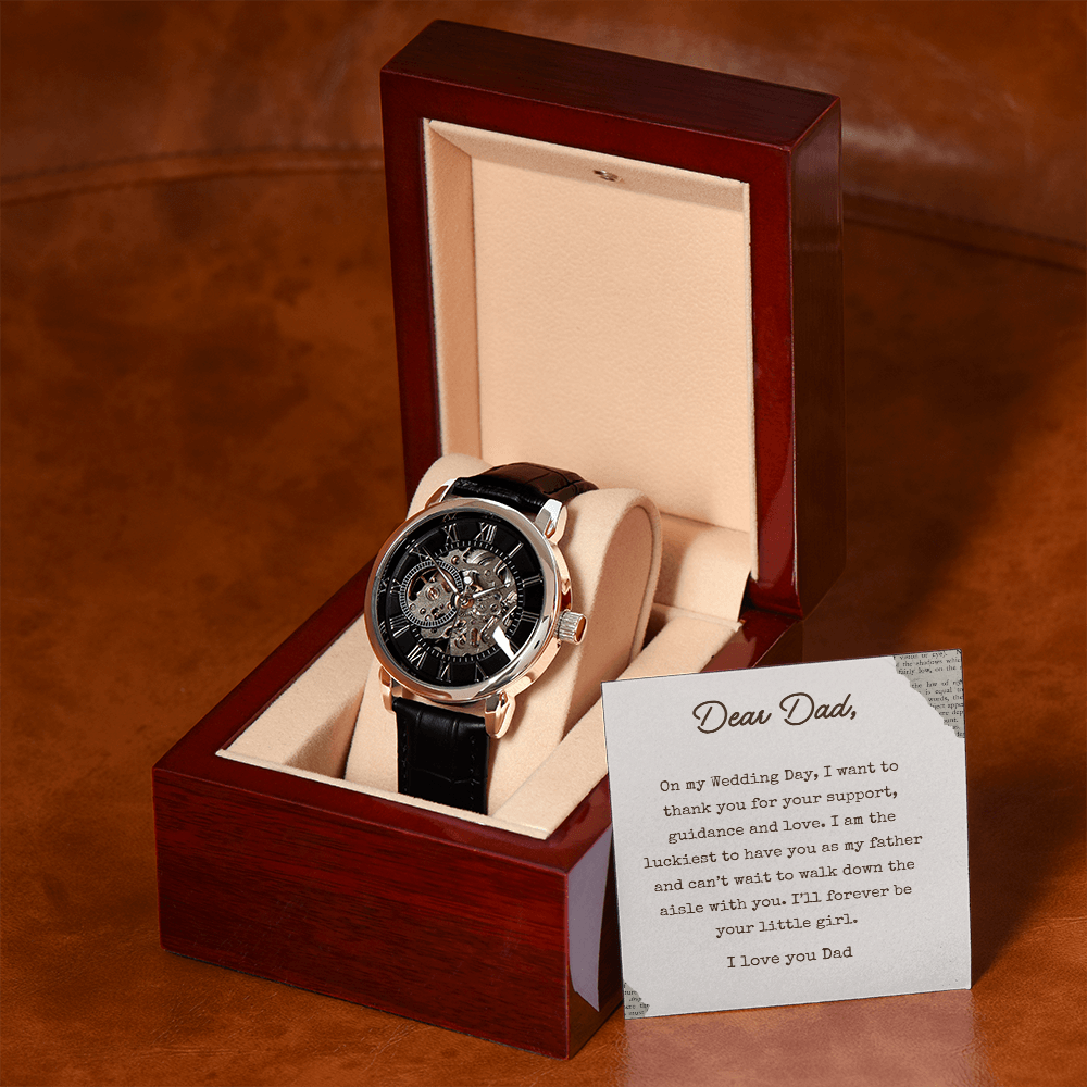 Dear DAD Watch Personalized Gift for your Dad from daughter on your wedding day  |Wedding Day Dad’s Little Girl