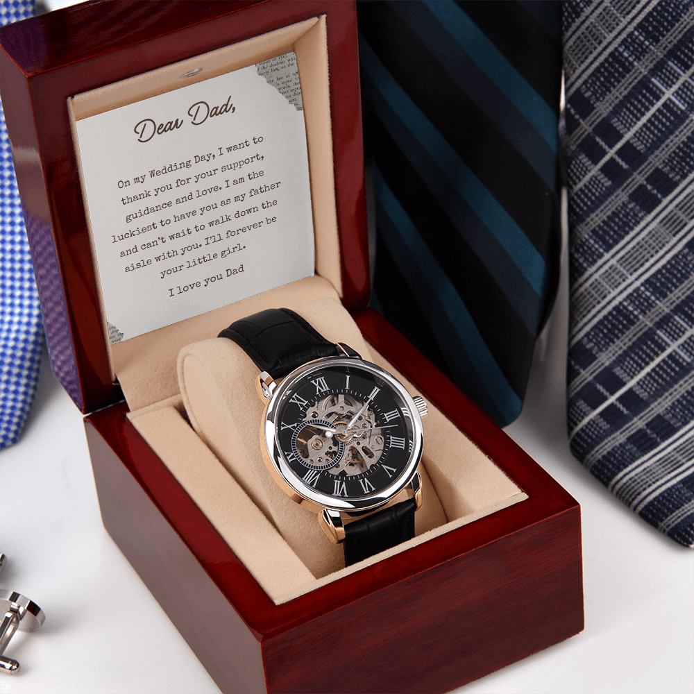 Dear DAD Watch Personalized Gift for your Dad from daughter on your wedding day  |Wedding Day Dad’s Little Girl