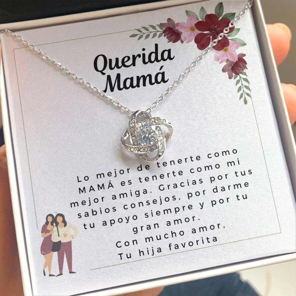 Regalos para Mama - Personalized necklace spanish - Letter to Mom with –  Elitegiftshop