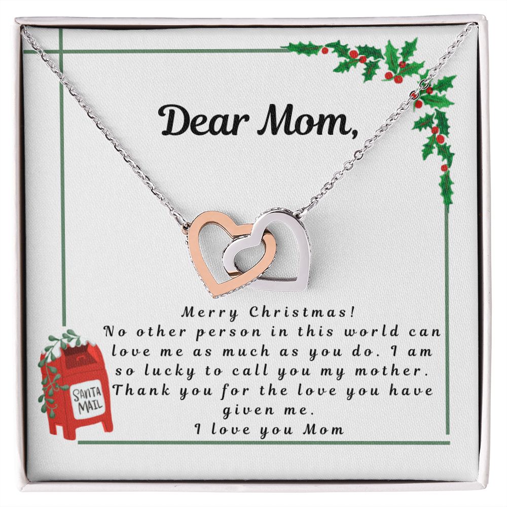 Gifts for Mom - Personalized necklace - Letter to Mom with Heart Necklace - Mom Gifts from Daughter or Son, Daughter or Son - Christmas, Mom Xmas Gift