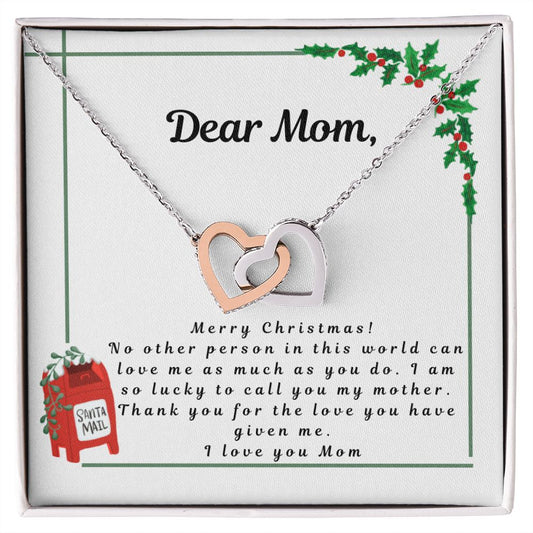 Gifts for Mom - Personalized necklace - Letter to Mom with Heart Necklace - Mom Gifts from Daughter or Son, Daughter or Son - Christmas, Mom Xmas Gift