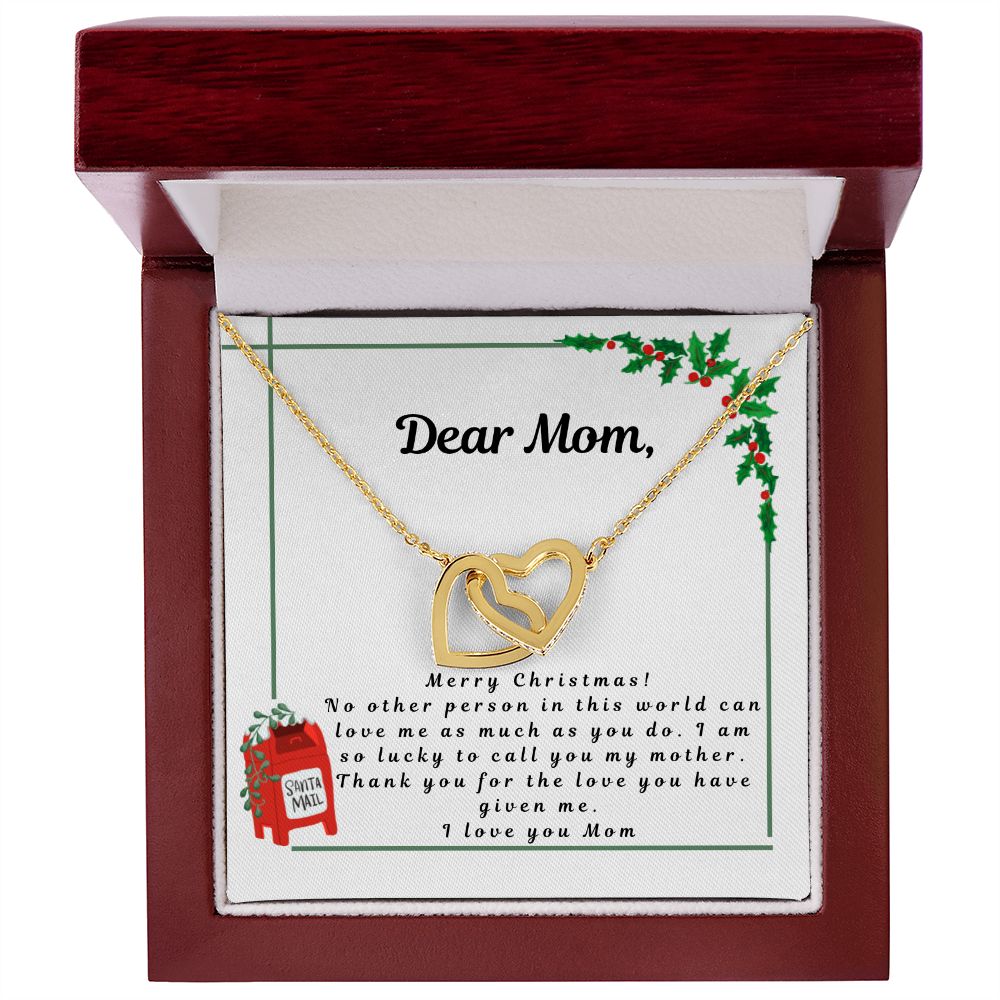 Gifts for Mom - Personalized necklace - Letter to Mom with Heart Necklace - Mom Gifts from Daughter or Son, Daughter or Son - Christmas, Mom Xmas Gift