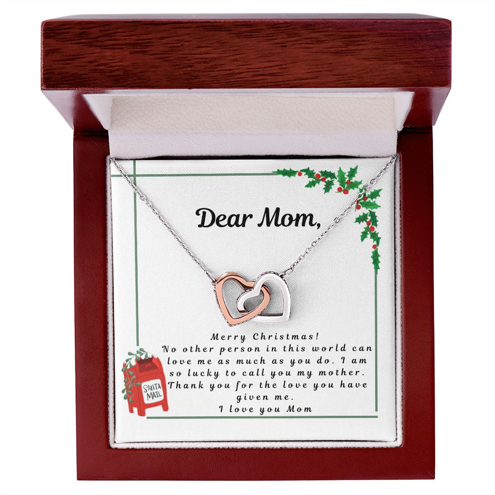 Gifts for Mom - Personalized necklace - Letter to Mom with Heart Necklace - Mom Gifts from Daughter or Son, Daughter or Son - Christmas, Mom Xmas Gift
