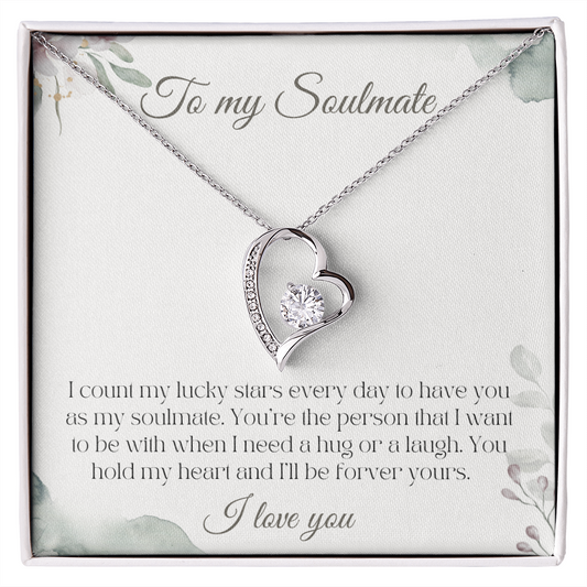 To my soulmate Necklace, personalized gift for Her, Anniversary Gift, Birthday Gift, Wedding Gift, Meaningful for Her