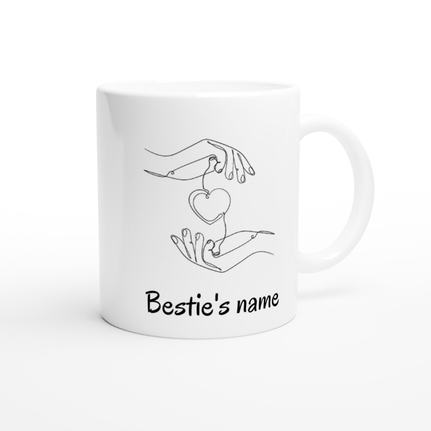 Bestie Definition with personalized name- Best Friend Gift-Friendship White 11oz Ceramic Mug